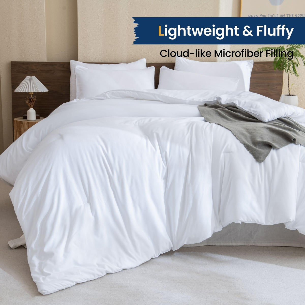 Paxrac Classic White Pillowcase 20x36 on bed for soft sleep