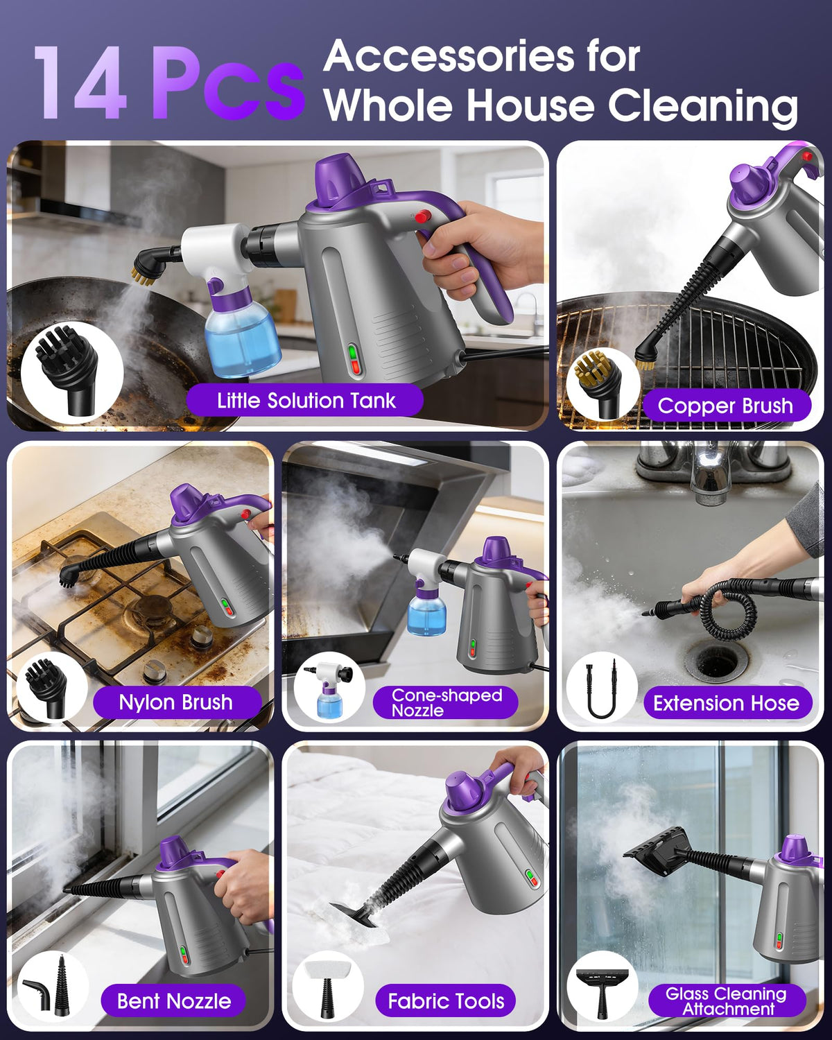 Paxyeet handheld steam cleaner refreshes fabric furniture without harsh chemicals.