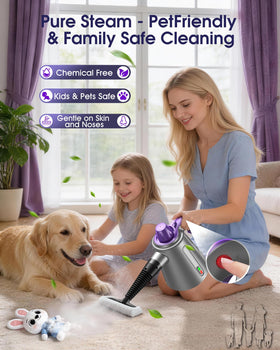 Paxyeet handheld steam cleaner refreshes mattresses and fabrics for a cleaner feel.