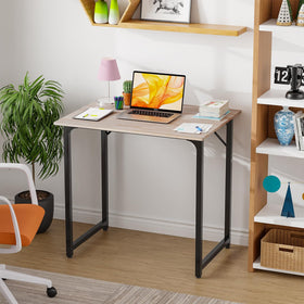 PayLessHere 32-Inch Computer Desk Nature frame closeup shows sturdy steel support for durability