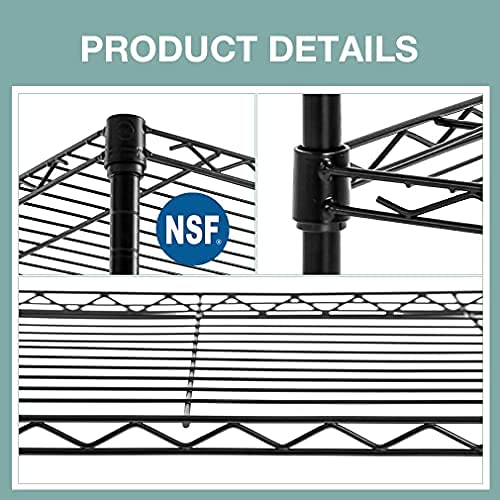 PayLessHere 5-Tier Shelf level feet demonstrate stability on uneven floors.