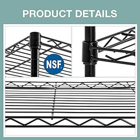 PayLessHere 5-Tier Shelf level feet demonstrate stability on uneven floors.