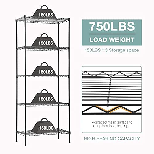PayLessHere 5-Tier Shelf mesh closeup reveals reinforced steel and rust resistance.