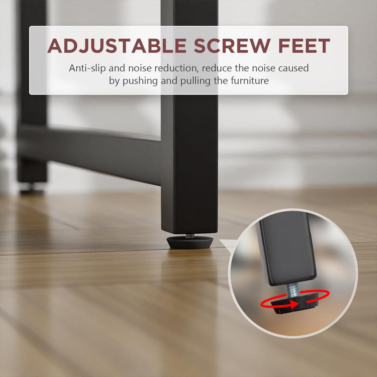 PayLessHere anti-slip feet keep the desk stable on any floor