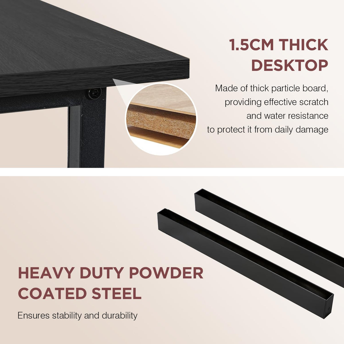 PayLessHere easy-assembly desk saves time when setting up a workspace