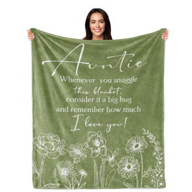 PAZISOL Aunt Blanket 60x50 inch soft flannel close-up showing plush warmth.