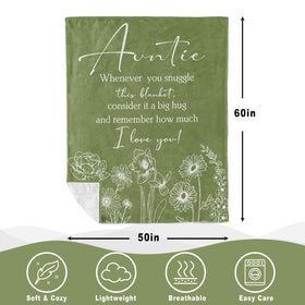 PAZISOL Aunt Blanket ideal for bed, reading, or nap time.