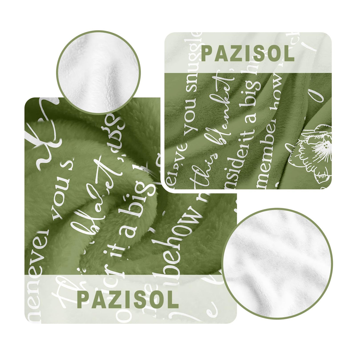 PAZISOL Aunt Blanket machine washable and easy care.