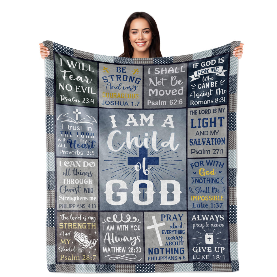 PAZISOL baptism blanket verse front, cozy warmth for family moments