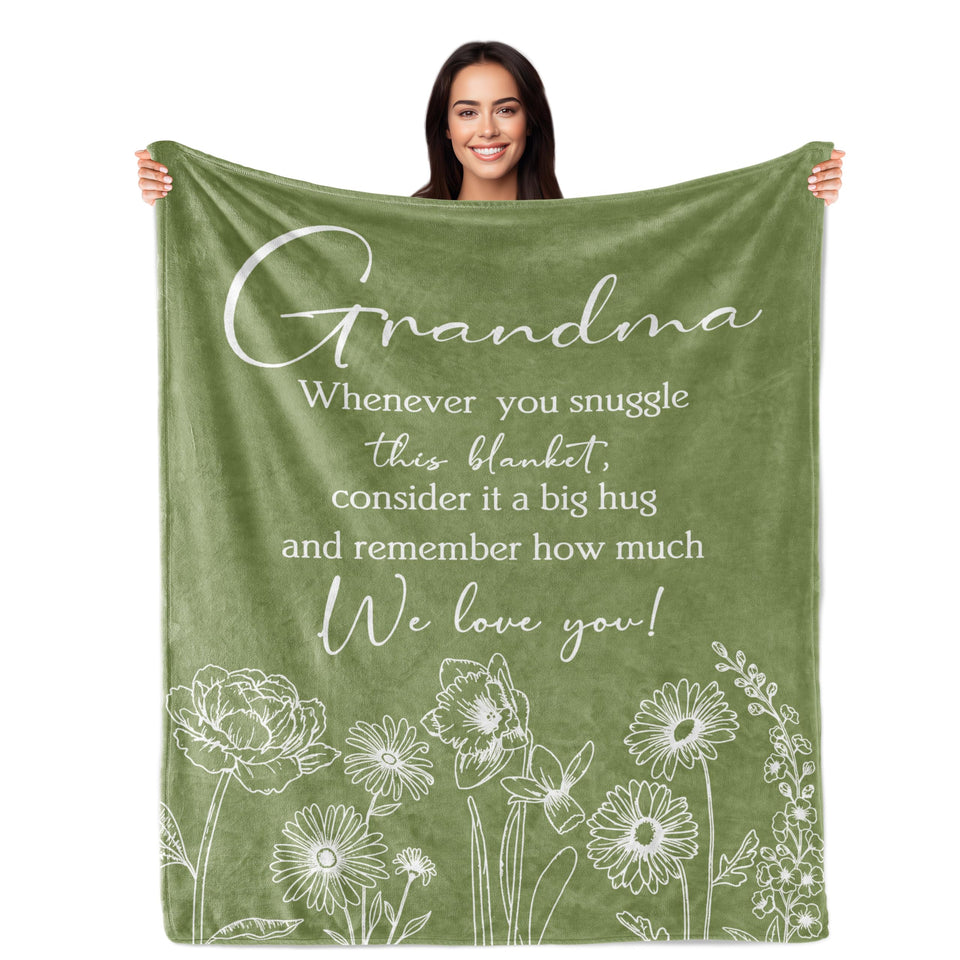 PAZISOL Grandmother blanket 60x50 inches with soft fleece for cozy warmth