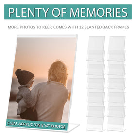 PBF 5x7 acrylic sign holder 12-pack provides uniform displays across events.