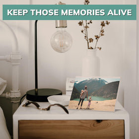 PBF 7x5 crystal-clear display frame holding flyers with crisp readability.