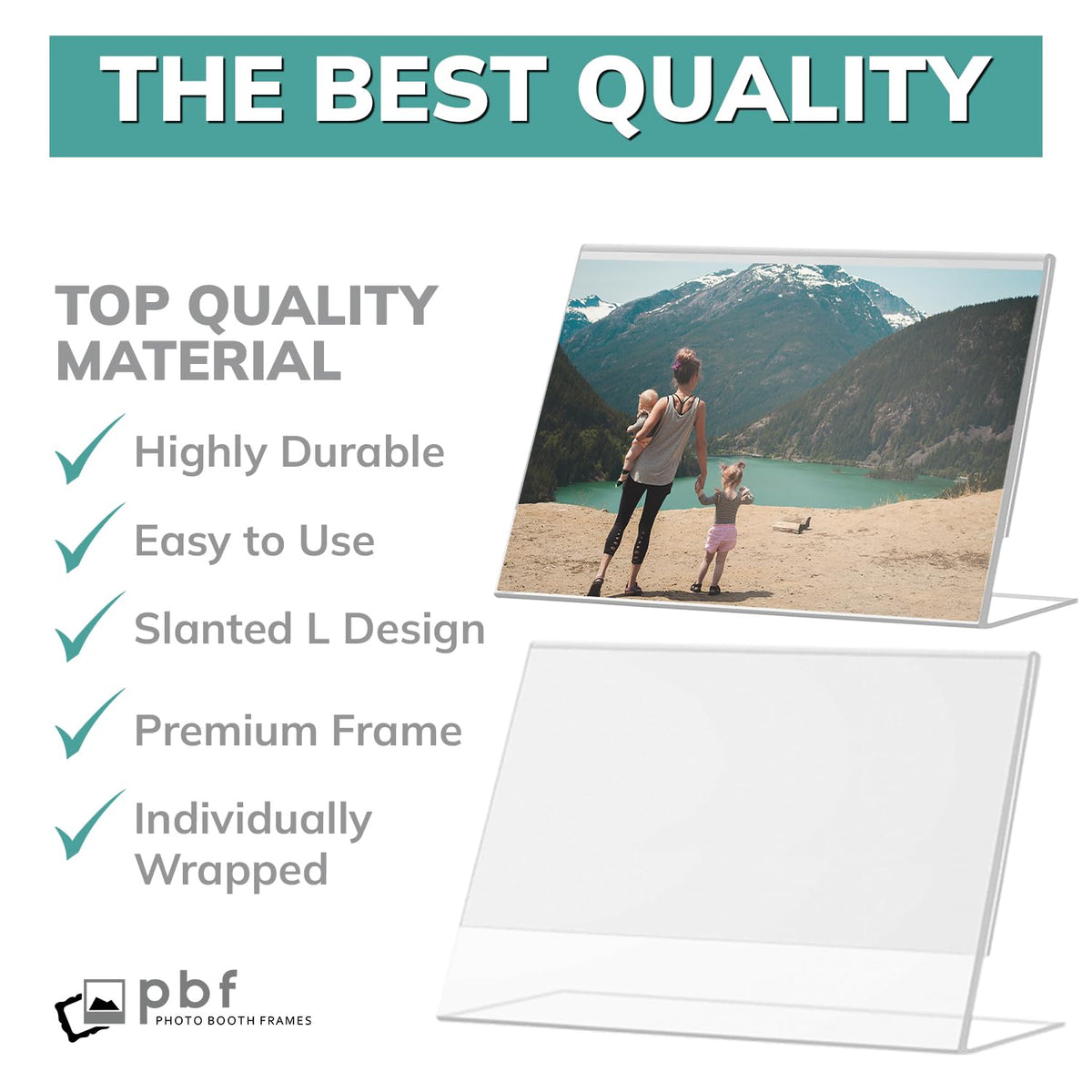 PBF 7x5 slanted stand delivers stable, easy-to-read signage from any angle.