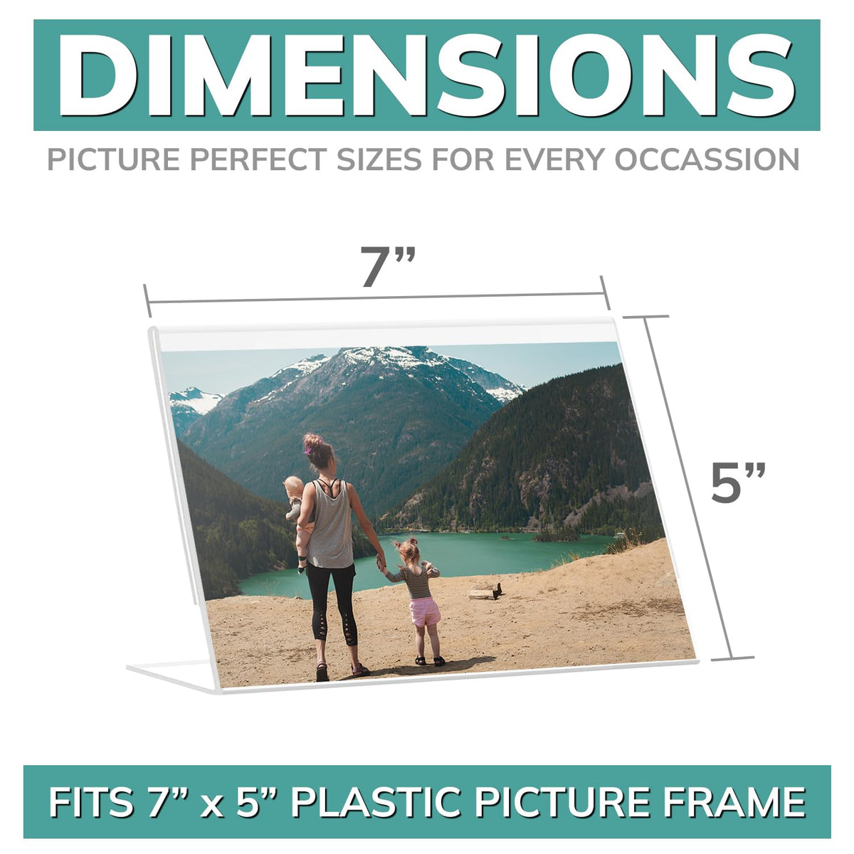PBF 7x5 acrylic sign holder at a wedding setup highlighting signage and directions.