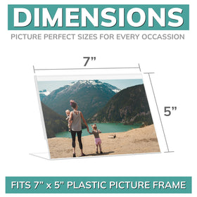 PBF 7x5 acrylic sign holder at a wedding setup highlighting signage and directions.