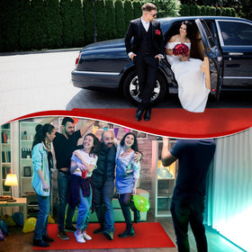 PBHEPJ red carpet runner stays flat on damp ground for smooth transitions.