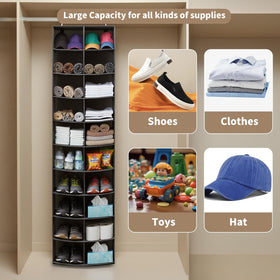 Pcaelin holds over 50 pounds for reliable long-term closet organization.