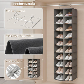 Pcaelin multi-purpose storage keeps shoes, clothes, and accessories neatly organized.