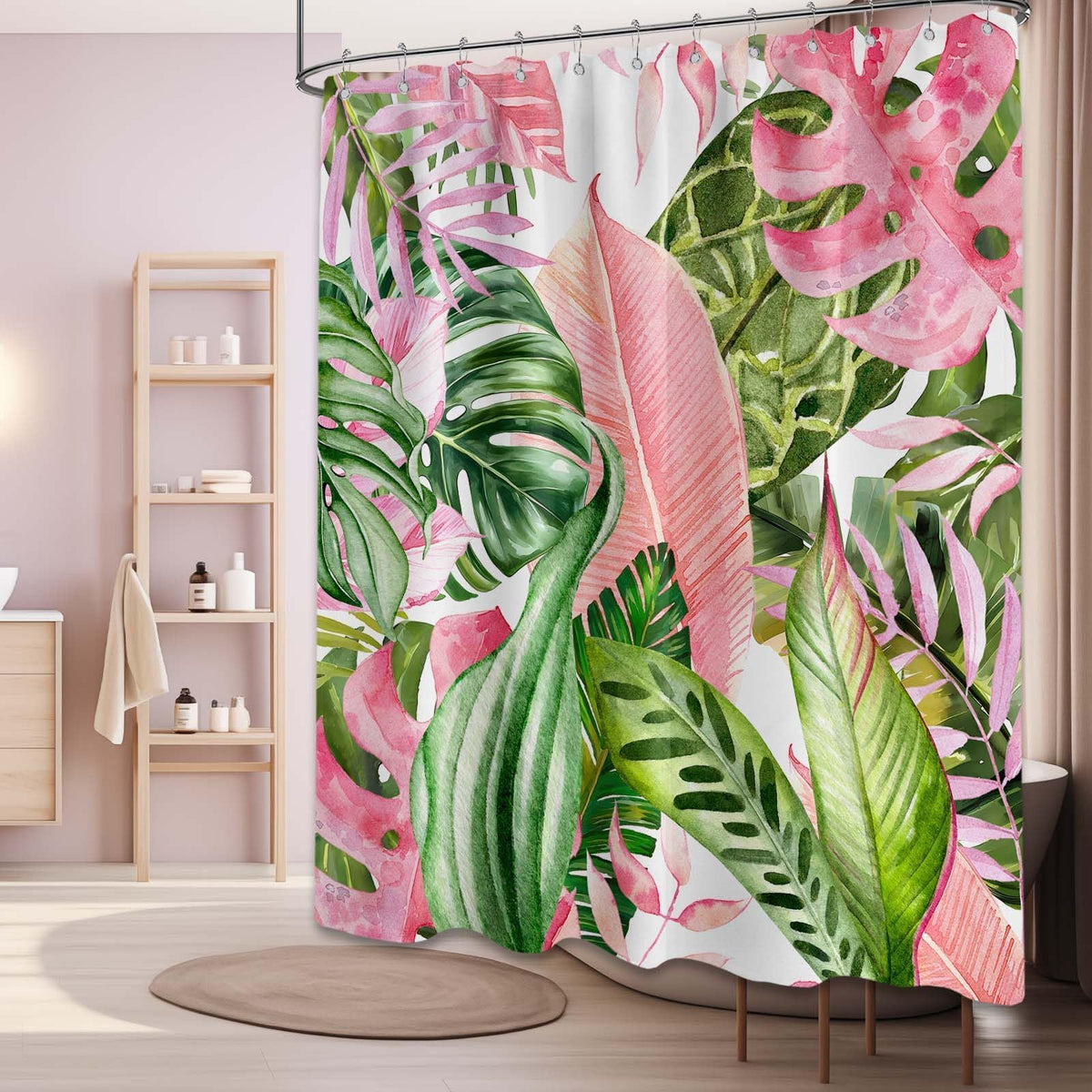 Pdvbiee monstera leaves jungle pattern curtain adds vibrant botanical vibe