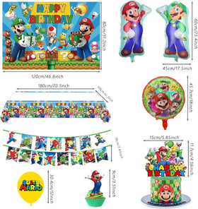Peachpunk Mario banner adds bold color to the party space