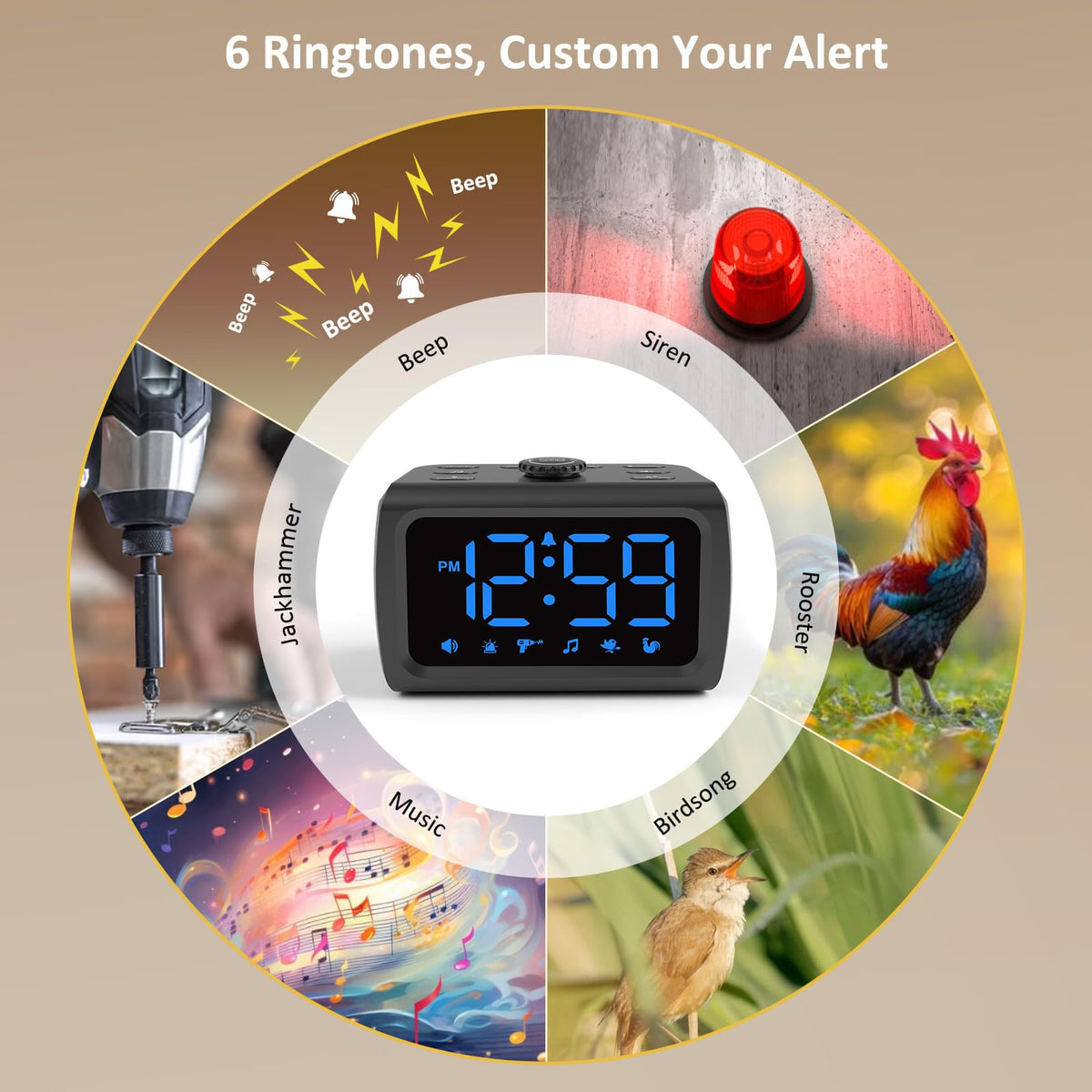 Peakeep 6 wake sounds offer versatile start to your morning.