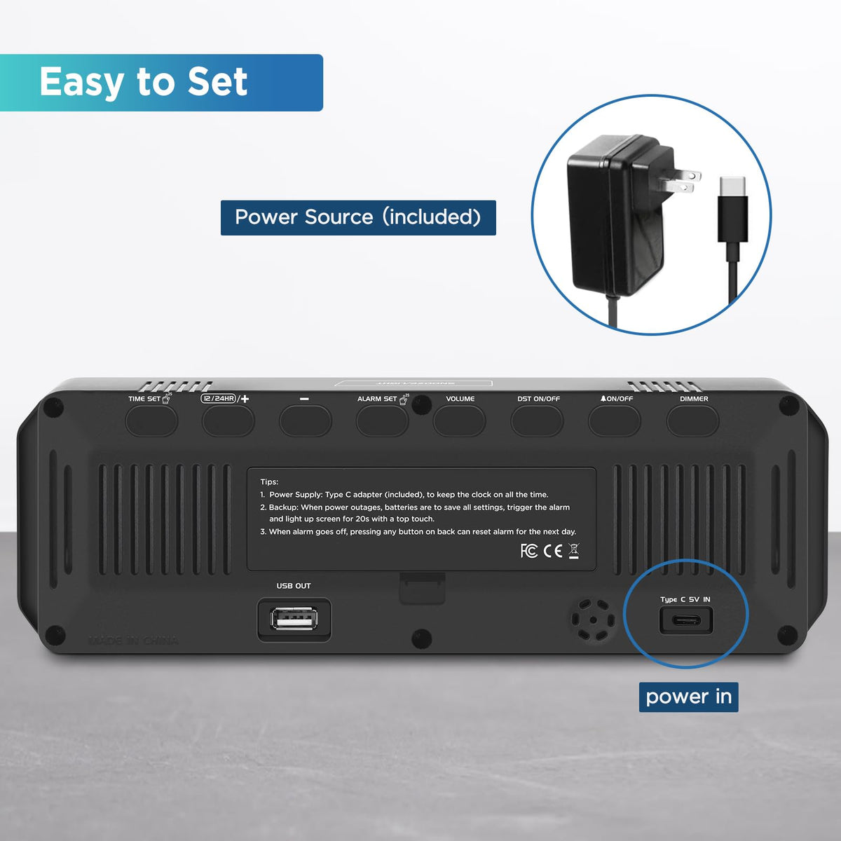 Peakeep battery backup preserves clock settings during outages