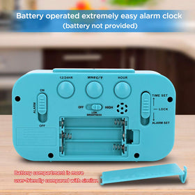 Peakeep blue compact desk clock fits small spaces