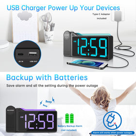 Peakeep clock with six brightness levels for comfortable night viewing.