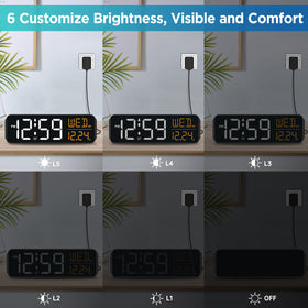 Peakeep dimmable brightness controls on bedside clock