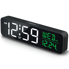 Peakeep large display alarm clock on nightstand with clear time