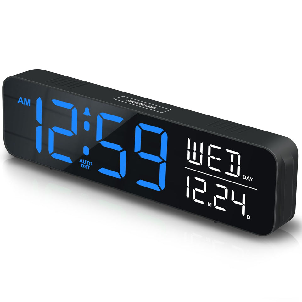 Peakeep large display clock with clear, two-inch digits for easy room reading