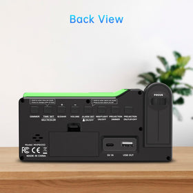 Peakeep plug-in clock with a long power cord for flexible bedside placement.