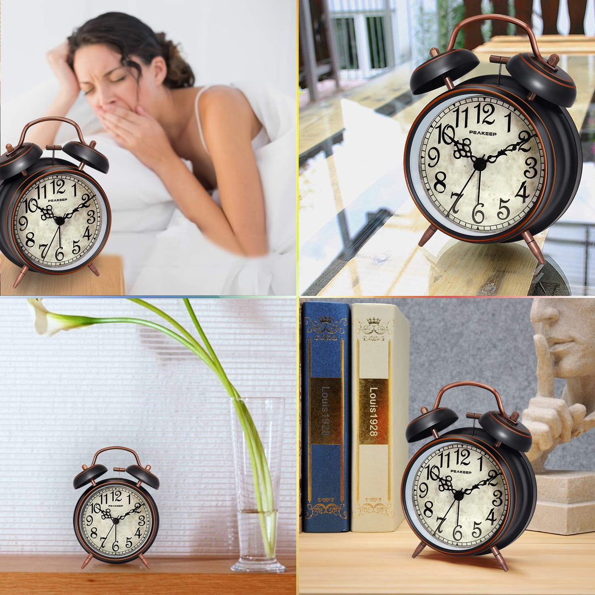 Peakeep silent non-ticking hands promote peaceful sleep and time accuracy.