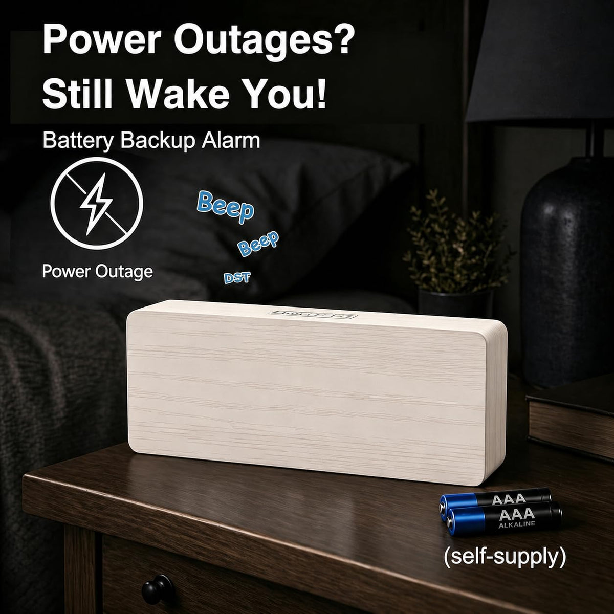 Peakeep clock shows five brightness levels for day and night viewing.