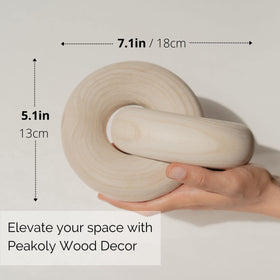 Peakoly wood chain link decor detailed ornament adds rustic character