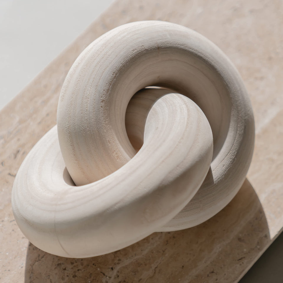 Peakoly wood knot decor natural on a coffee table adding warmth to the living space