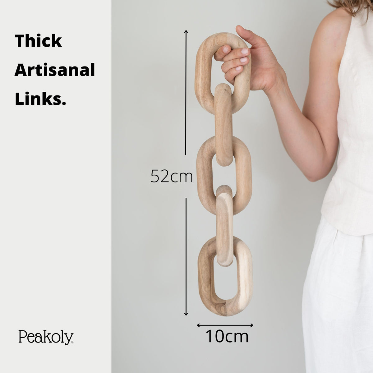 Peakoly wood sculpture accent for coffee tables or entry consoles