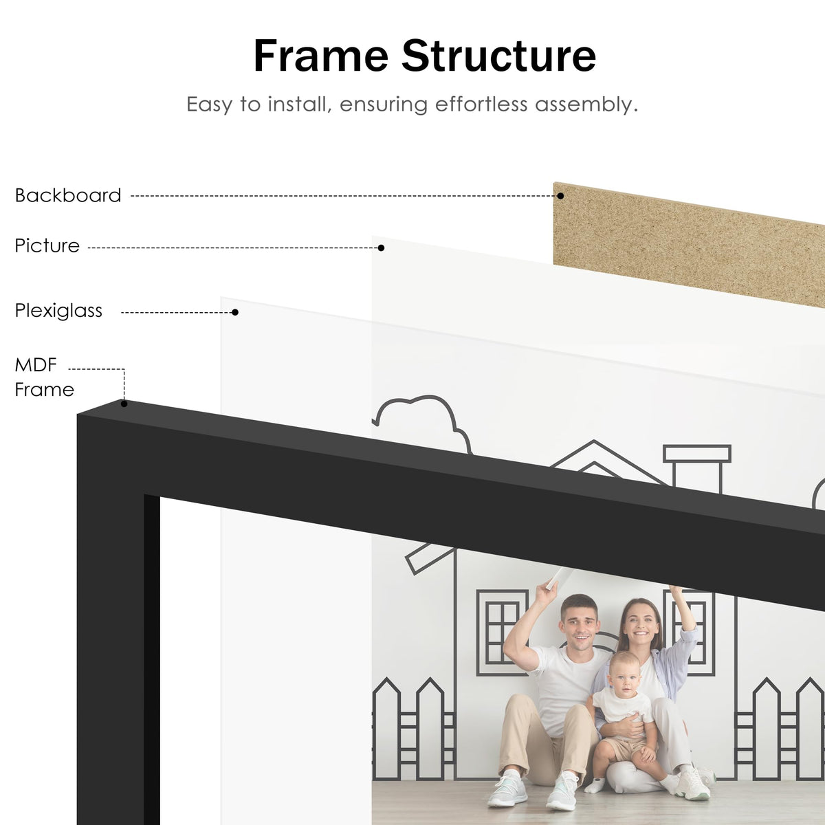 PEALSN 12x18 frame wall display with vertical orientation.