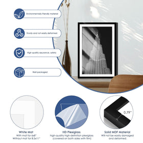 PEALSN frame without mat fits 12x18 prints.
