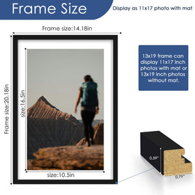 PEALSN 13x19 frame without mat fits posters directly
