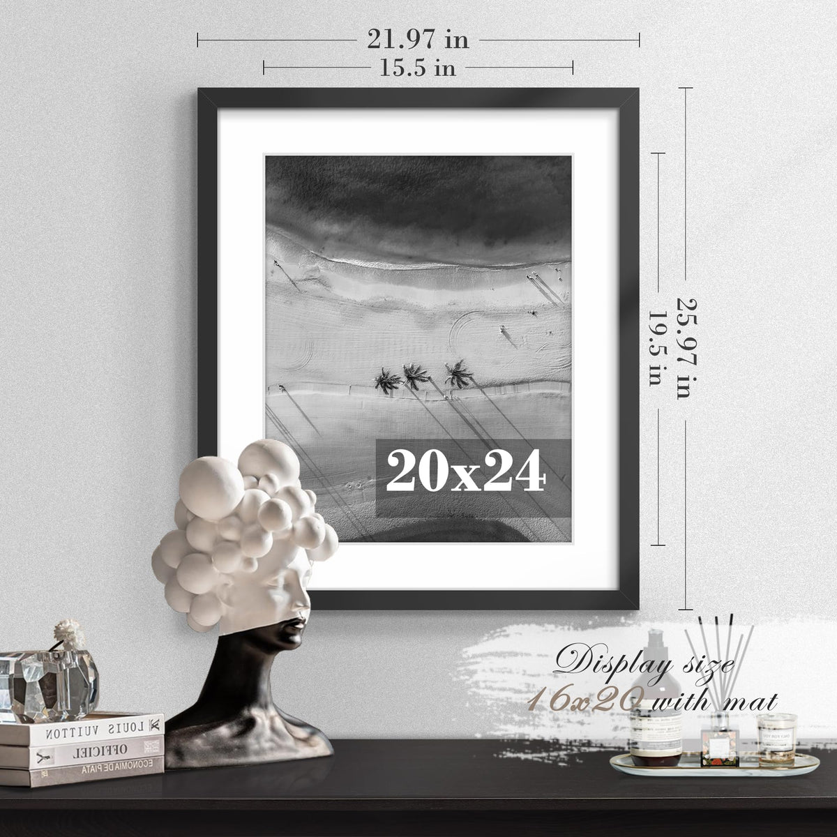 PEALSN 16x20 poster frame with mat creates a gallery-style wall.