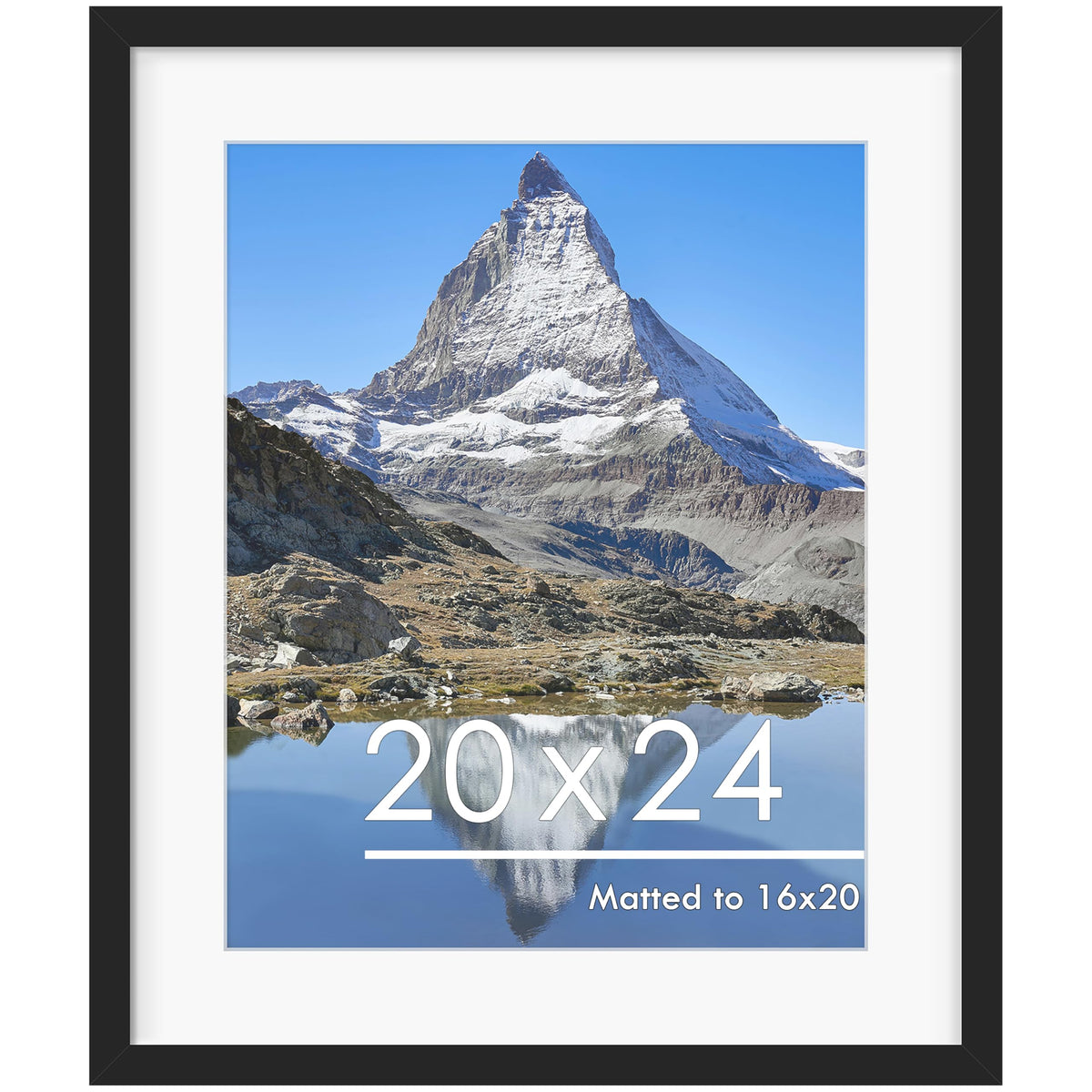 PEALSN 20x24 frame front view with mat, ideal for showcasing photos in a gallery wall.