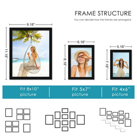 PEALSN 4x6 collage frames for a tidy, multi-photo grid on the wall.