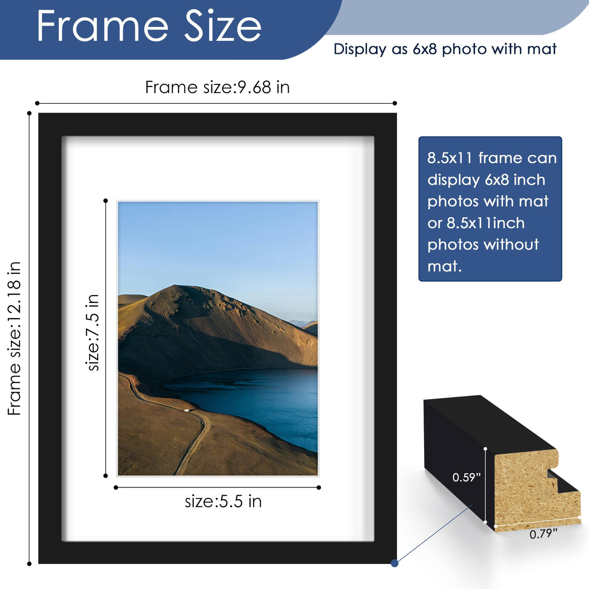 PEALSN black diploma frame collection elegantly showcases certificates.