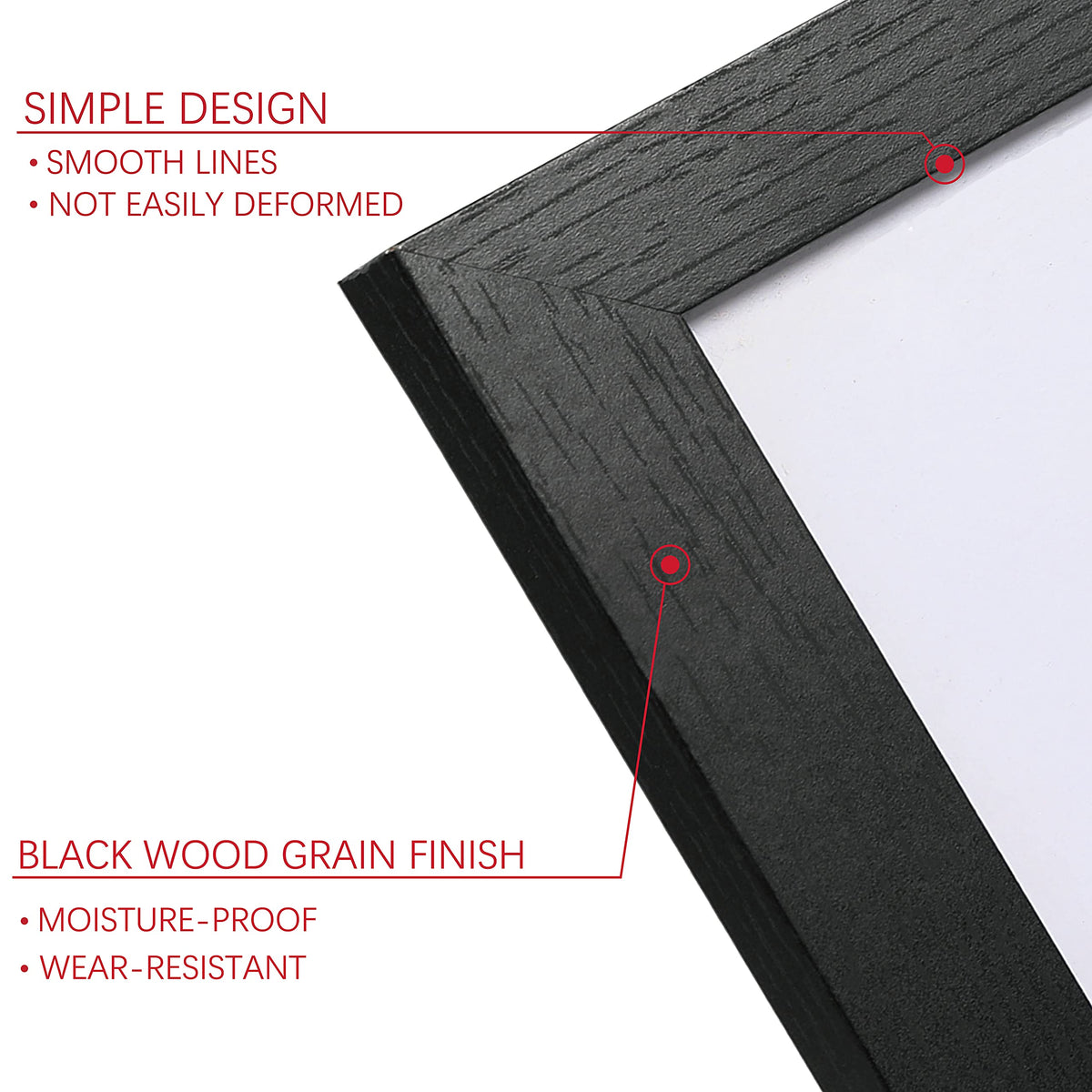 PEALSN frame can hang horizontally or vertically for gallery setups.