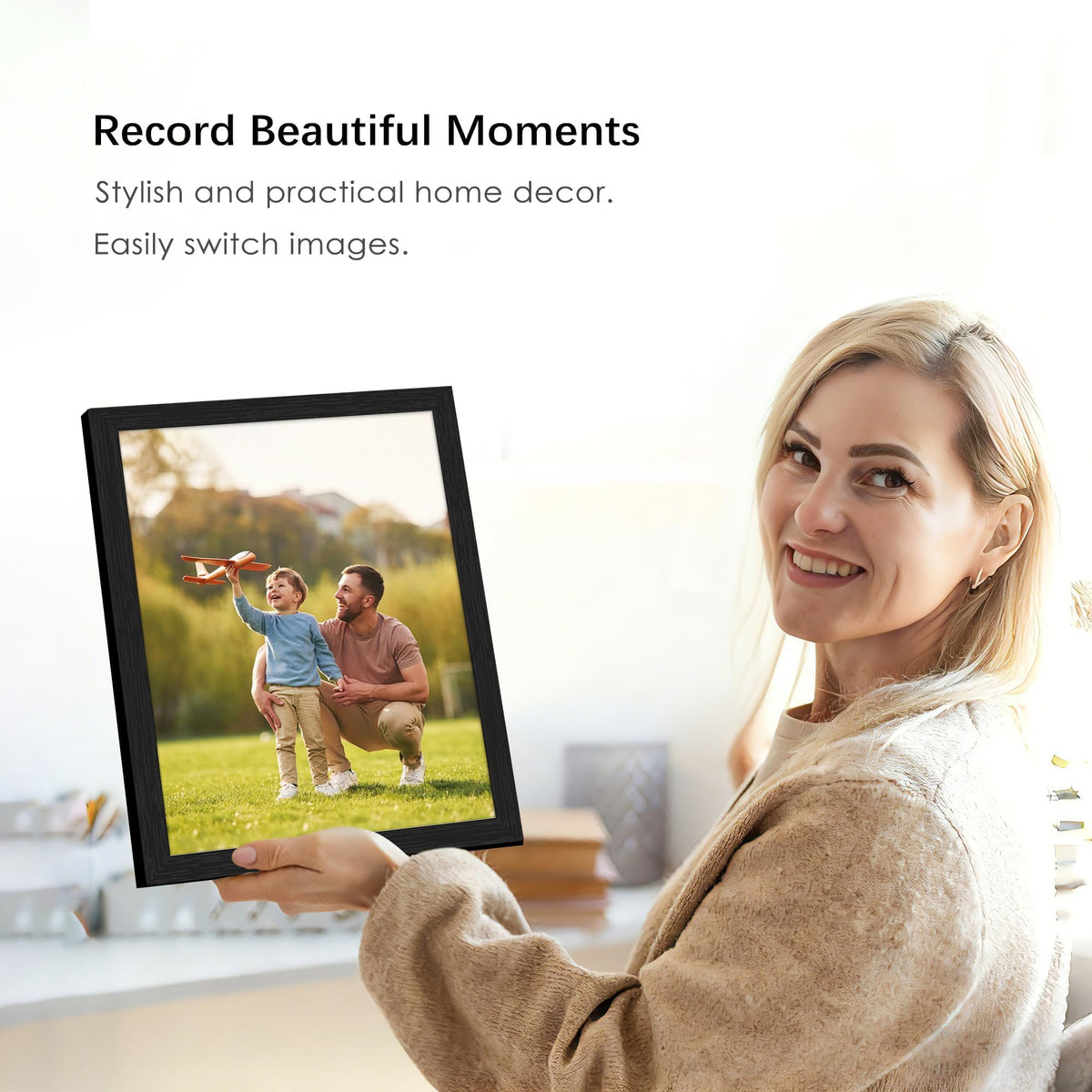 PEALSN frames enable versatile wall galleries or mantel displays.