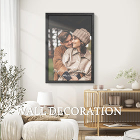 PEALSN solid wood 24x36 poster frame back view, sturdy construction for secure mounting