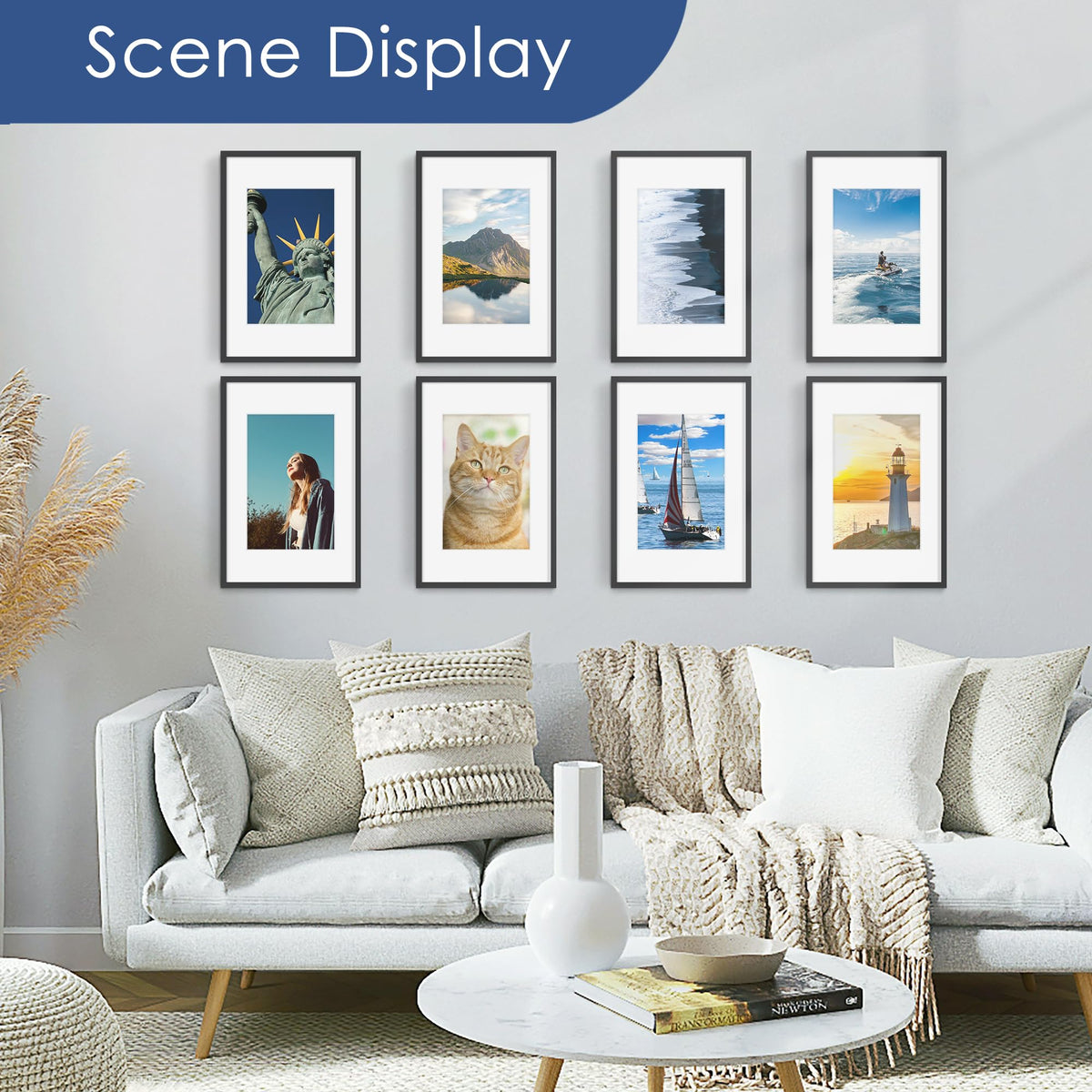 PEALSN wall collage display image, showing versatile vertical and horizontal orientation for customized wall art.