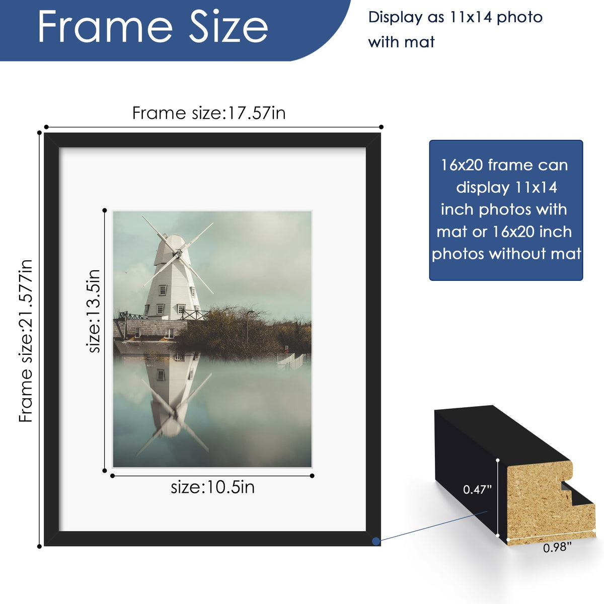 PEALSN wall-mount frames support horizontal and vertical gallery layouts.