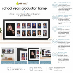 Close-up of the 4x6 senior photo slot in a Pearhead frame.